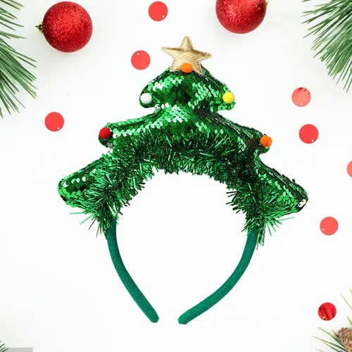 Diadema Navideña, Bonita Foto Decorativa Con Lentejuelas, Ár