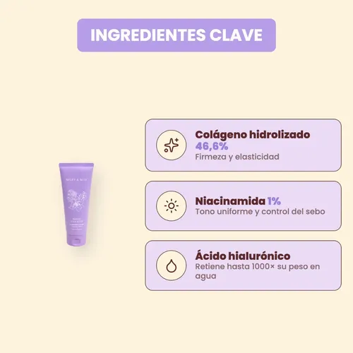 Espuma Limpiadora Facial Mary & May con Colágeno y Niacinamida para Piel Sensible