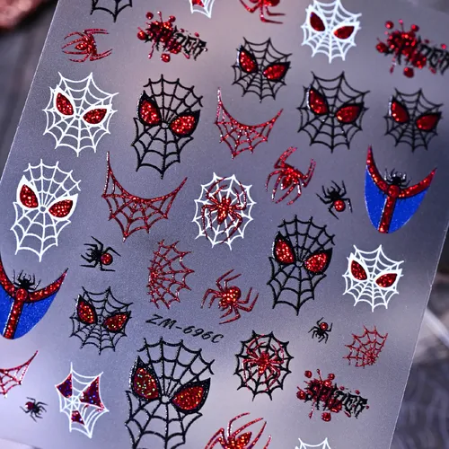 Pegatinas Para Uñas Limitpretty Spider-man, Estilo Oscuro Pa