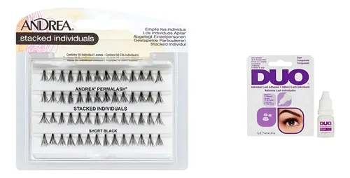 Kit Pestañas Individual Sin Nudo Tupida Andrea+pegamento Duo