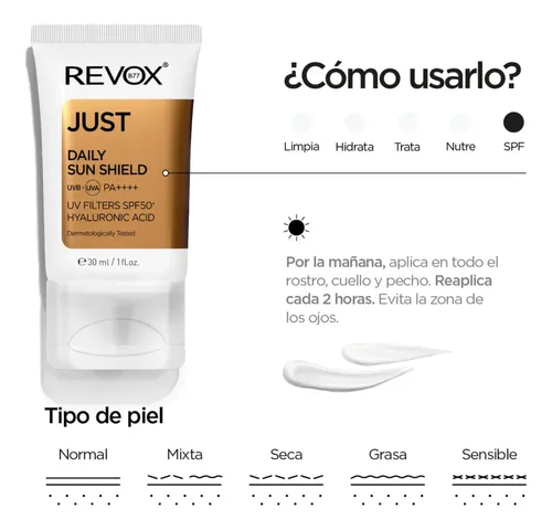 Revox B77 Just Protector Solar Diario Facial Spf 50+ 30ml 9c