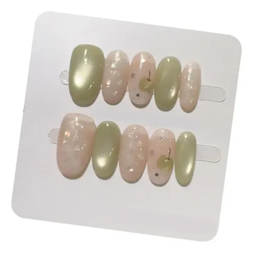 Calidad Superior Parche De Uñas Spring Green Apple Wear