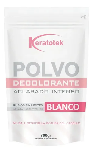 Polvo Decolorante Aclarado Intenso Blanco Keratotek X 700 Gr