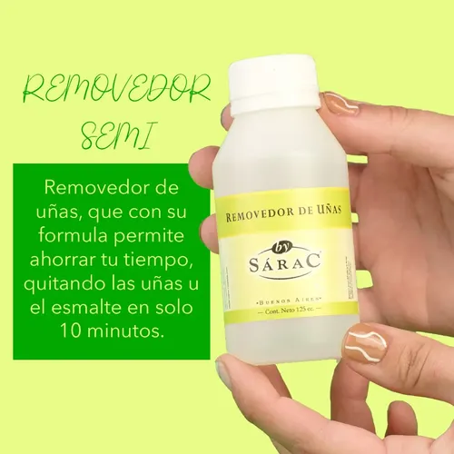 Kit Uñas X6u Semipermanentes Led Uv Con Removedor By Sarac