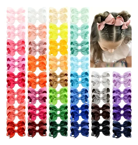 Set De 20 Lazos Para Niñas Con Pinza +