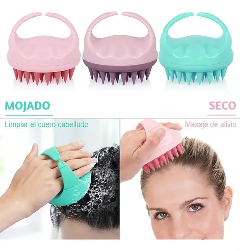3 Cepillos Masajeadores Capilares De Silicona Para Ducha