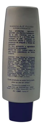 Maquillaje Fluido Hipoalergenico Efecto Mate