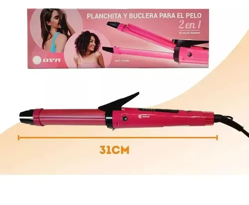 Planchita De Pelo Profesional Con Buclera 2 En 1 Regulable