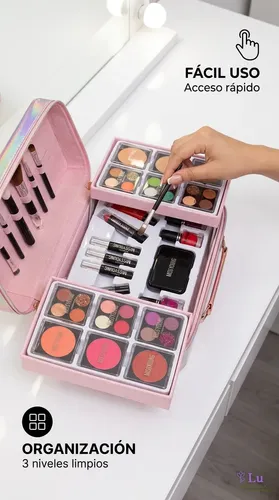 Set Maletín Maquillaje Cameo Femenino Gliterz