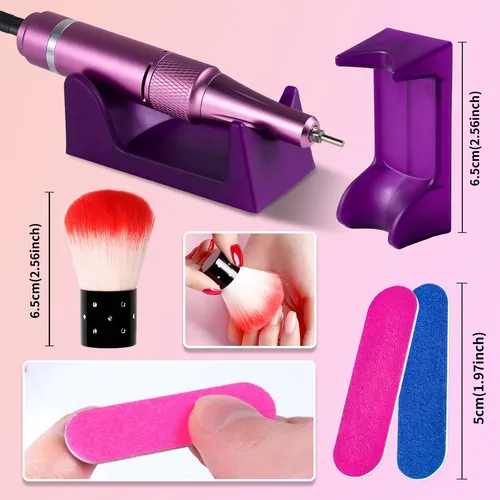 Lima Uñas Sg707 35000rpm Recargable Portátil Kit Uñas