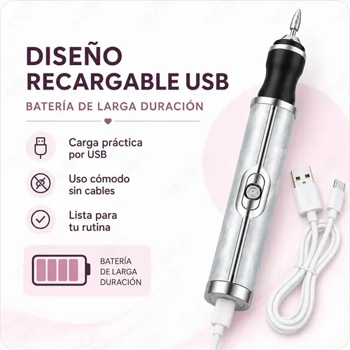 @. Pulidor Esmeril Manicure Pedicure Gel Acrílico Portátil