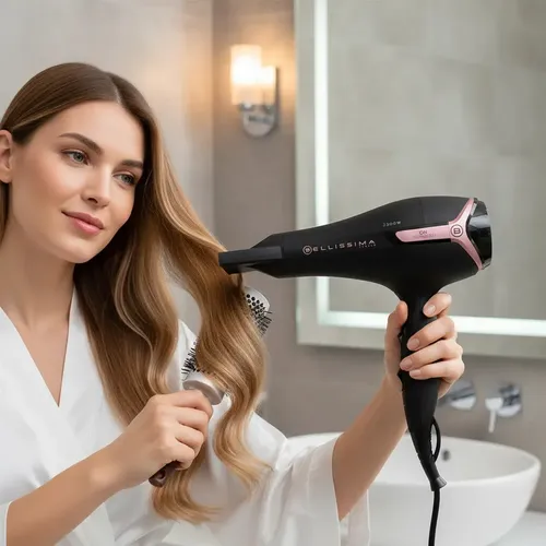 Secador De Pelo Bellissima K9 2300 Ion Plus Dc Negro