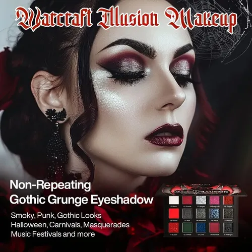 Paleta De Sombras Roja/negra Ecofavor 15 Tonos