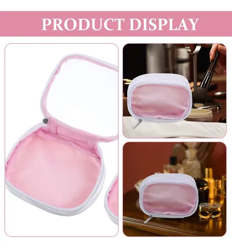 Set De 4 Bolsos De Viaje Para Maquillaje Con Cierre Para Muj