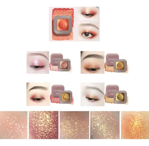 X3 Sombra De Ojos Individual Compacta Profesional Brillante