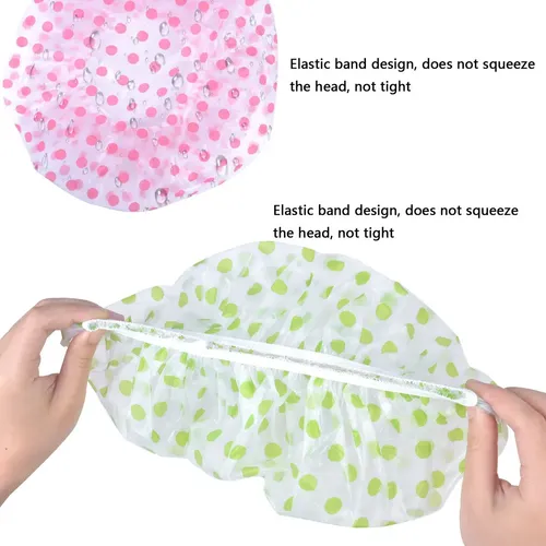 8 Gorras De Ducha Impermeables, Gorros De Baño Elásticos