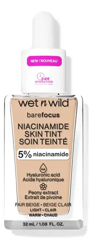 Wet n Wild Base de Maquillaje Serum Bare Focus Niacinamide Skin Tint Cream Beige