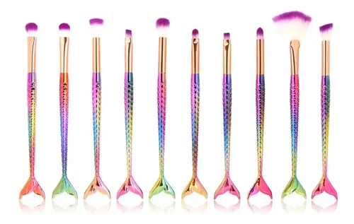 Set De Brochas De Maquillaje Tenmon Mermaid Eye, 10 Unidades