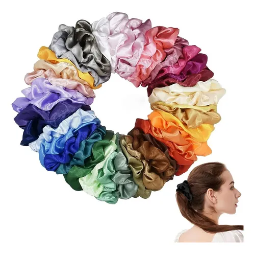 G/ 48 Ligas De Cabello Satinadas Elásticas, Para Cabello