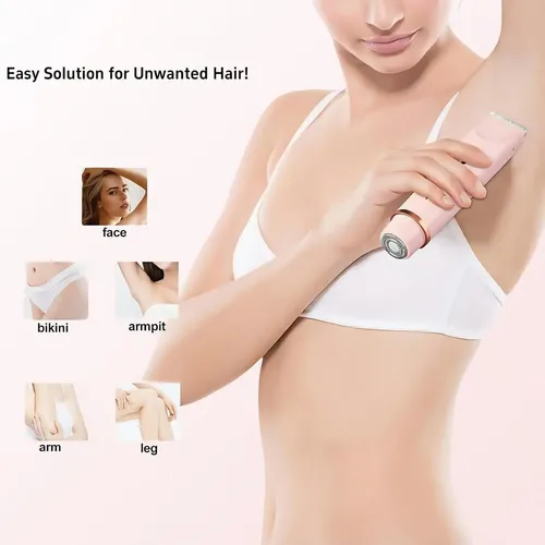 Depiladora Eléctrica Facial Y Bikini Portátil Morada