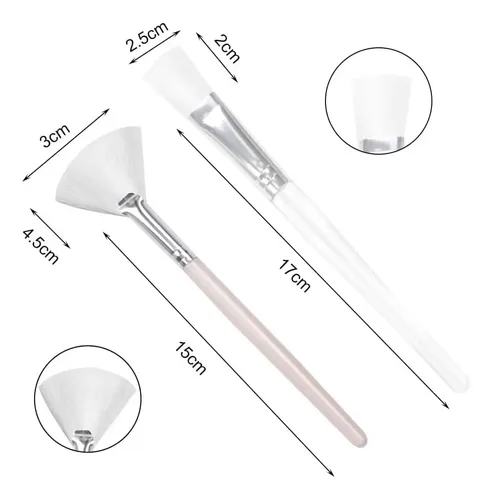 Brochas For Máscara Facial Con Abanico Suave, 20 Xxx