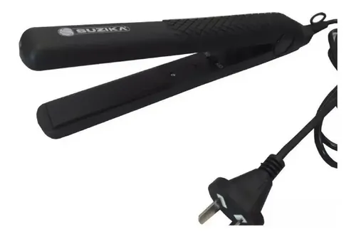 Planchita De Pelo Plancha Pelo Cabello Cerámica Suzika Pl047 Color Negro