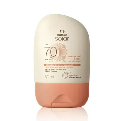 Protector Solar Facial Natura Fps70 Piel Normal A Seca 50ml