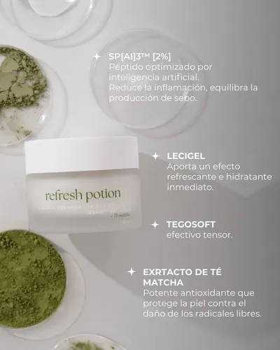 Crema Hidratante Kosmos Refresh Potion para Piel Grasa y Mixta de 50 mL