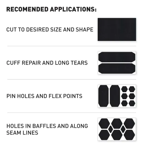 Cinta Tenacious De Gear Aid Para Parches De Reparación De En Negro