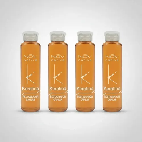 Ampolla Keratina Nov Restaurador Capilar 15ml X 4 Unidades