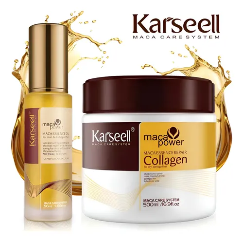 Kit Sí Mascarilla, aceite Karseell Maca Power restauración – 2 packs de 1 unidad de 500ml