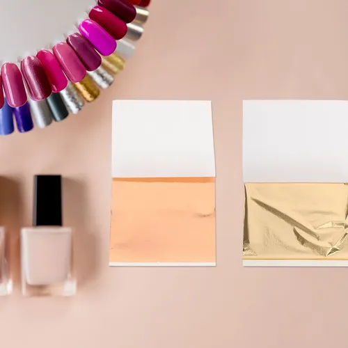 300 Hojas De Láminas Metálicas Doradas Para Uñas Arte De Man