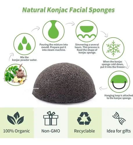 Set De 6 Esponjas De Konjac Dys Farm Para Limpieza Facial
