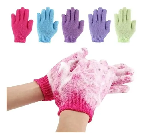Set X2 Guante Exfoliante Corporal Baño Ducha Spa Piel Suave