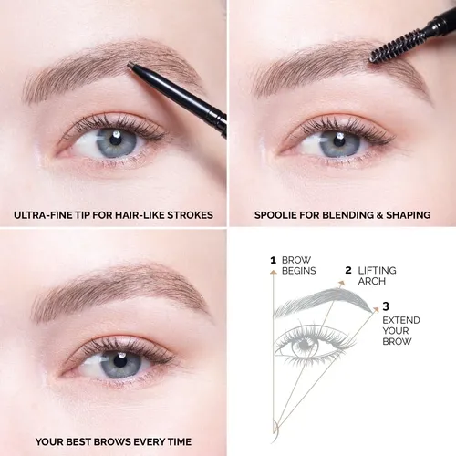 Lápiz De Cejas Ofir Brow Trace Punta Fina Waterproof 1.7mm