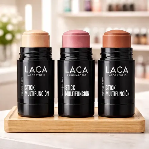 Kit Contorno Iluminador Y Rubor Barra Stick Maquillaje Laca