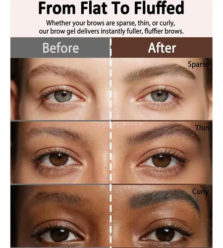 Gel Tintado Para Cejas Coffee Brown 2x, Impermeable, Larga