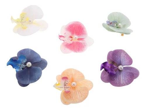 6 Horquillas Artificiales Para El Pelo Con Forma De Mariposa