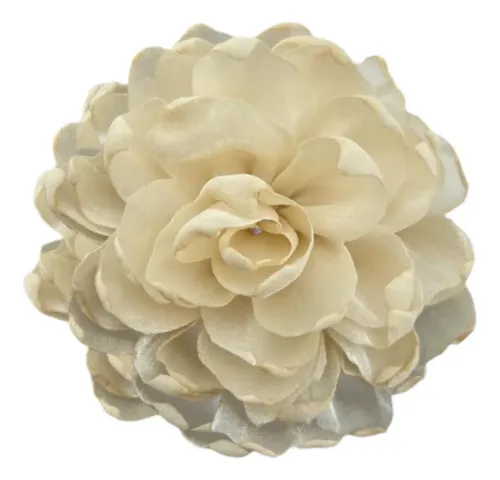 2 Broche De Flores Con Pinza Para El Pelo Para Mujer, Beige