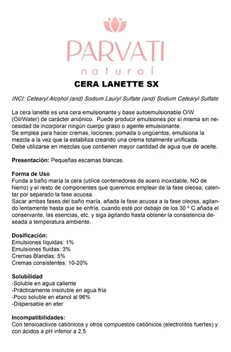 Cera Lanette Sx 100 Grs