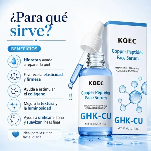 Sérum Facial De Peptídos De Cobre