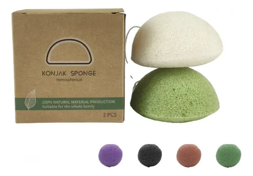 Esponja Konjac Natural Hemisferica Fibra Vegetal