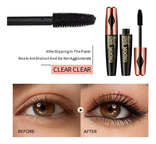 Máscara De Pestañas 4d Silkfiber Antitinte Para Ojos, Color