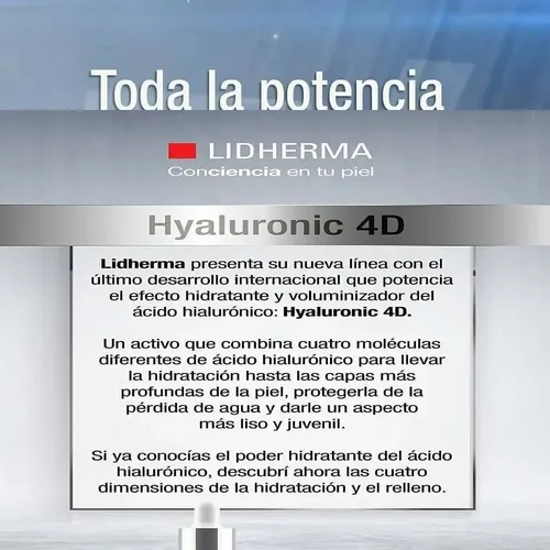 Lidherma Hialuronico Hyaluronic 4d Face Cream Hidratante X50
