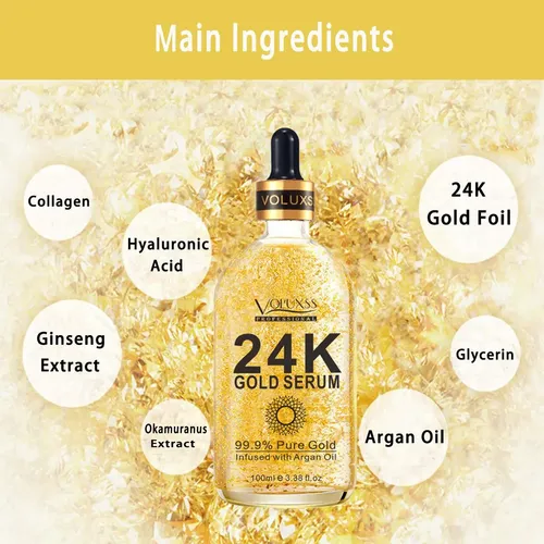 Serum Voluxss De Oro De 24 Quilates Para Rostro Con Vitamina