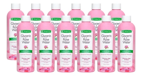 Rosewater Facial Toner And Moisturizer De La Cruz 236ml X12