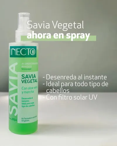 Acondicionador En Spray Bifásico Inecto Savia Vegetal