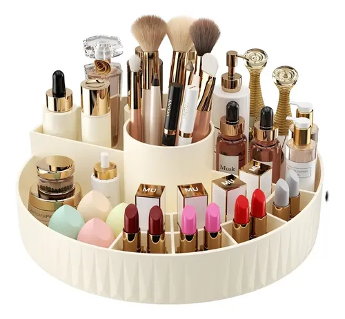 De Organizador Giratorio De Maquillaje Con Compartimentos De