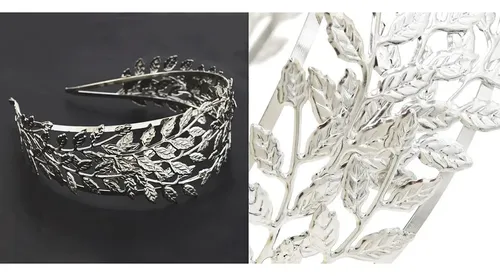 Diadema De Aleación Con Diseño De Hoja Para Mujer