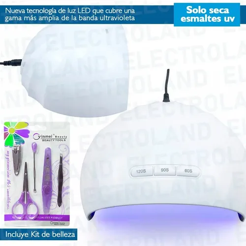 Cabina Led Sun Uñas 36w Usb Sensor De Movimiento + Kit Regal